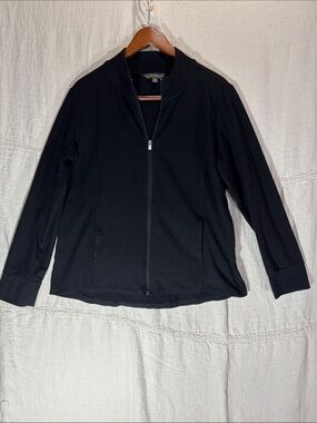 STRETCHTHERULES Black Full Zip Activewear Jacket XL EUC